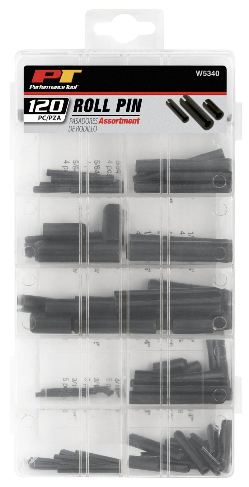 Performance Tool W5340 10-Piece Roll Pin Assortment in Re-sealable Plastic Case - Image 2